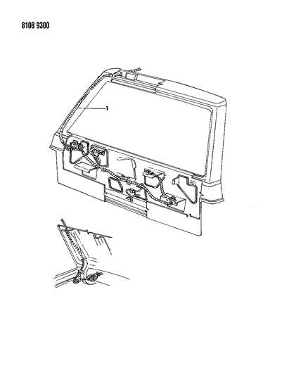 1988 Dodge Aries Wiring - Liftgate & Trunk Diagram