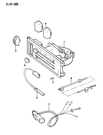 1990 Jeep Grand Wagoneer Controls, Heater And Air Conditioning Diagram