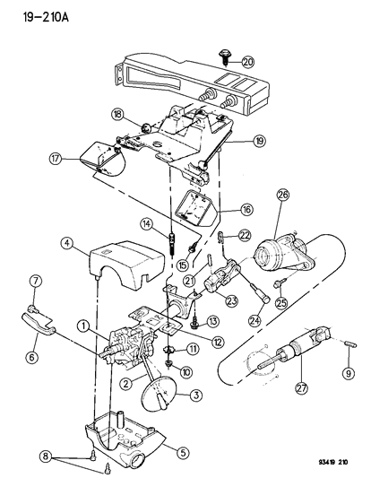 1994 Chrysler LHS Column, Steering Diagram