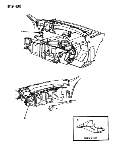 1991 Chrysler LeBaron Demister, Hose, Adapter Diagram