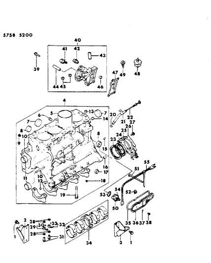 1986 Chrysler Conquest Cylinder Block Diagram 4