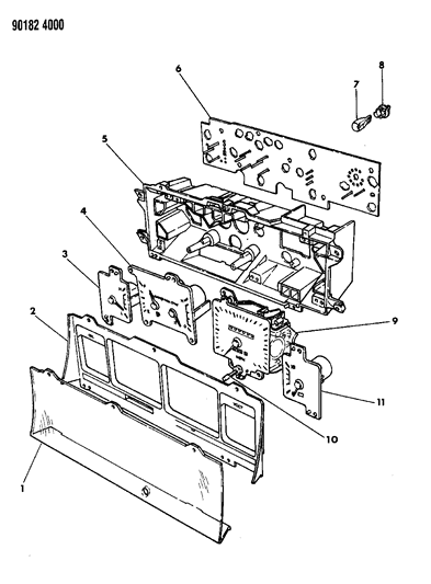 1990 Chrysler New Yorker Instrument Panel Cluster Diagram