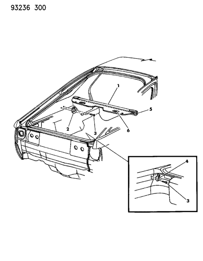 1993 Dodge Daytona Tonneau Cover Diagram