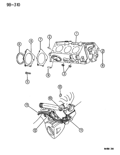 1995 Chrysler Town & Country Cylinder Block Diagram 3