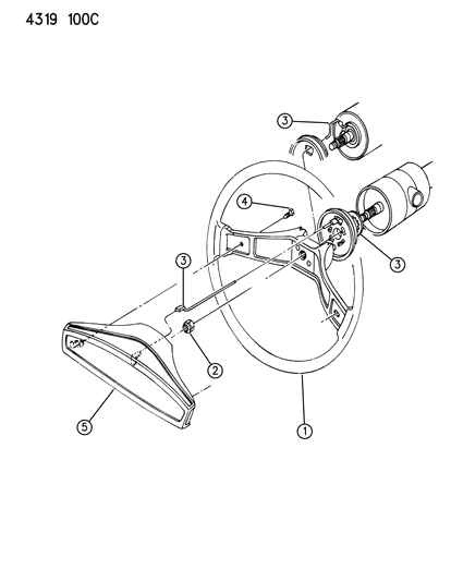 1984 Dodge Ramcharger Wheel - Manual Steering Diagram
