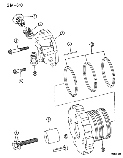 1994 Chrysler Town & Country Governor , Automatic Transaxle Diagram