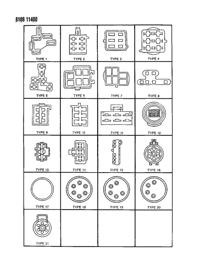 1988 Chrysler Town & Country Insulators 6 Way Diagram
