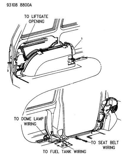 1993 Chrysler Town & Country Wiring - Body & Accessories Diagram