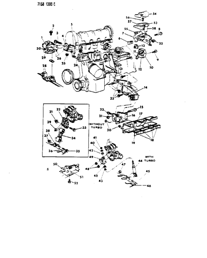 1987 Chrysler LeBaron Engine Mounting Diagram 1