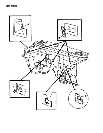 1989 Chrysler Fifth Avenue Plugs Cowl And Dash Diagram