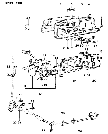 1985 Chrysler Conquest Instrument Cluster Diagram