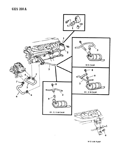 1986 Dodge Ramcharger Air Pump Tubing Diagram 1