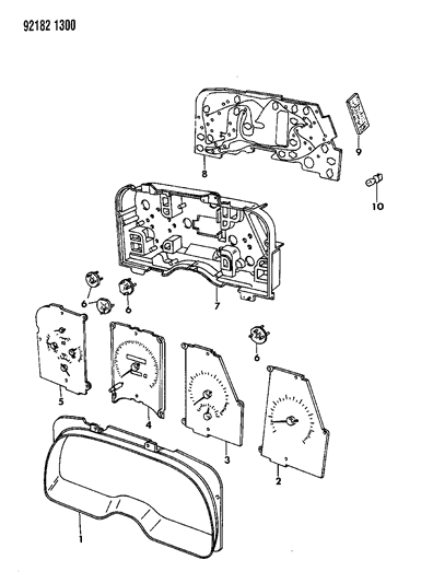 1992 Chrysler LeBaron Housing-Instrument Cluster Diagram for 5268344