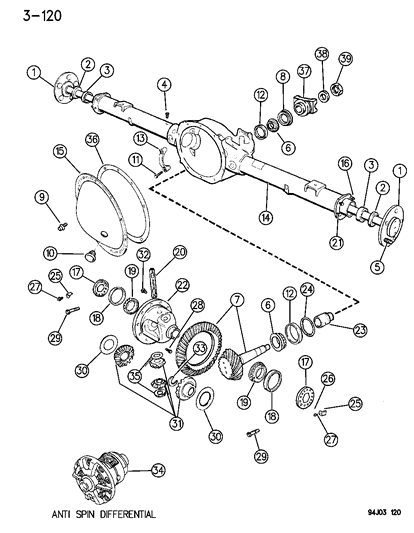 1996 Jeep Cherokee LUBRICANT-Gear Diagram for 4874468