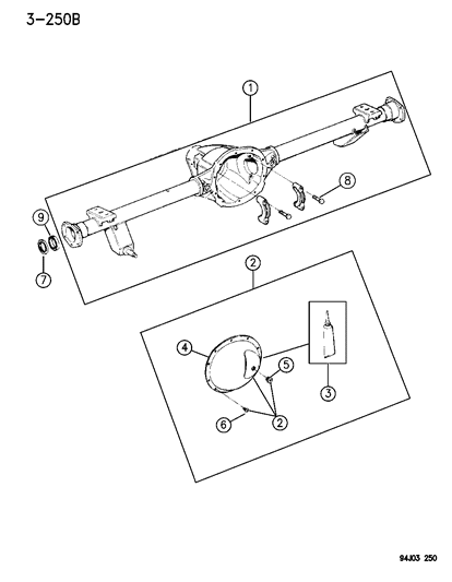 1995 Jeep Grand Cherokee Housing-Axle Diagram for 4882615