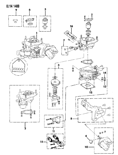 1990 Jeep Comanche Throttle Body Diagram