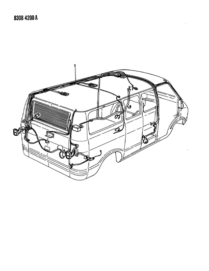 1989 Dodge Ram Van Wiring - Body & Accessories Diagram