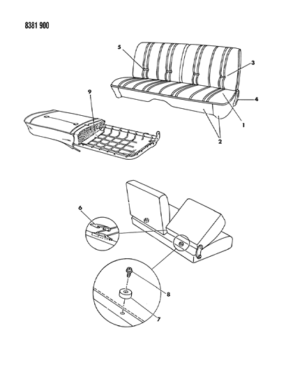 1988 Dodge Ramcharger Front Seat Diagram 1