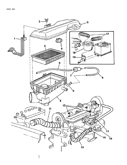 1984 Dodge Charger Air Cleaner Diagram 4