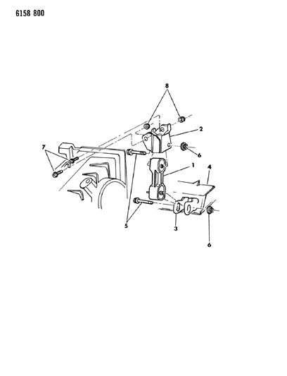 1986 Chrysler Laser Engine Strut Diagram