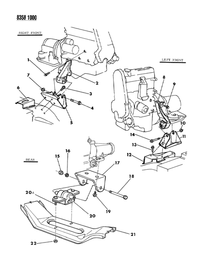 1988 Dodge Dakota Engine Mounting Diagram 1