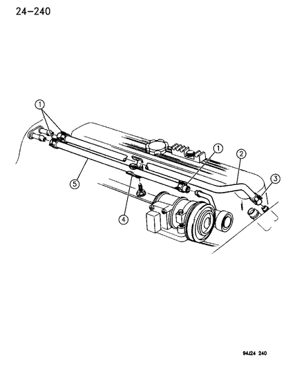 1994 Jeep Grand Cherokee Hose-Heater Supply Diagram for 55036490