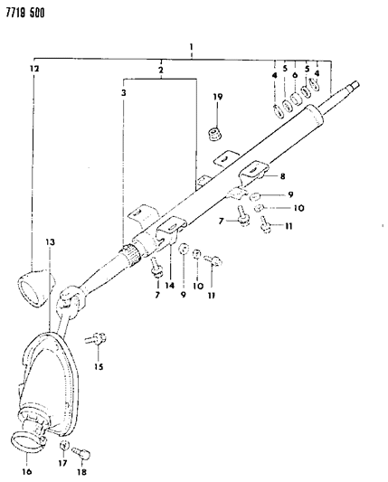 1988 Dodge Colt Column, Steering Diagram