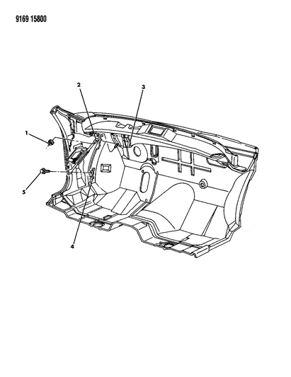 1989 Chrysler New Yorker Brace Dash Panel To Cowl Diagram