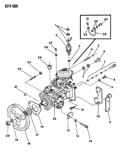 1989 Dodge W350 Nut Fuel Pump Ret Diagram for 4429738