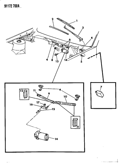 1991 Dodge Daytona Windshield Wiper System Diagram