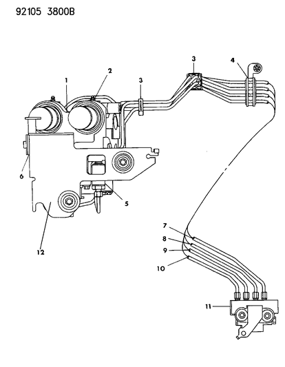 1992 Chrysler LeBaron Anti-Lock Brake System Diagram