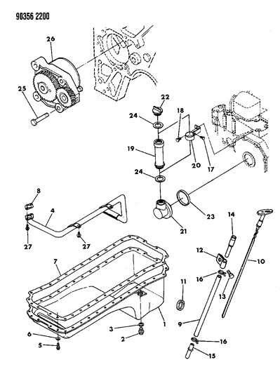 1990 Dodge D250 Engine Oiling Diagram 2