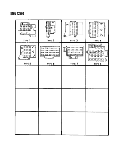 1988 Dodge Aries Fuse Blocks & Relay Modules Diagram