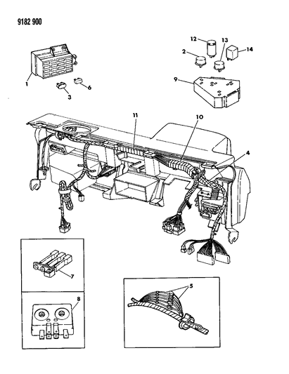 1989 Dodge Shadow Instrument Panel Wiring Diagram
