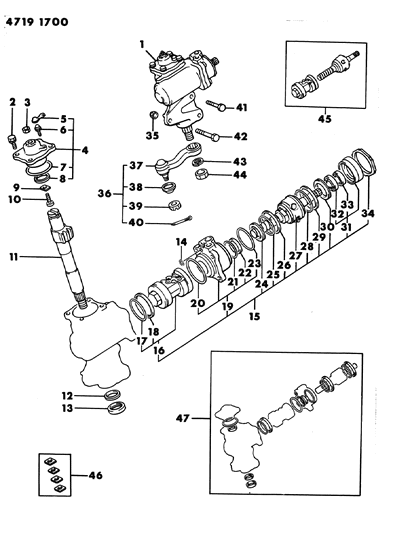 1984 Dodge Ram 50 Gear - Power Steering Diagram