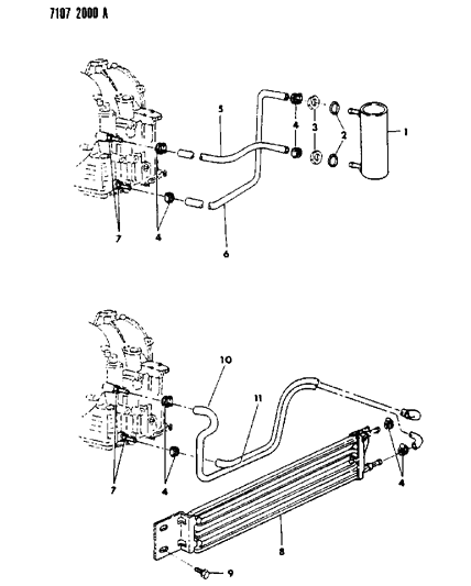 1987 Chrysler LeBaron Oil Cooler Diagram 1