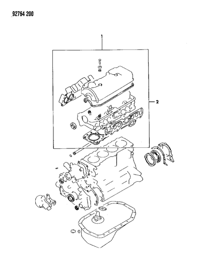 1992 Dodge Ram 50 Engine Gasket Sets Diagram