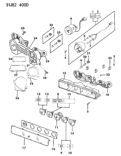 1992 Jeep Wrangler Board-Assembly - Printed CIRCIUT Diagram for 83506525