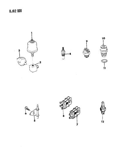 1987 Jeep Wrangler Relays - Miscellaneous Diagram