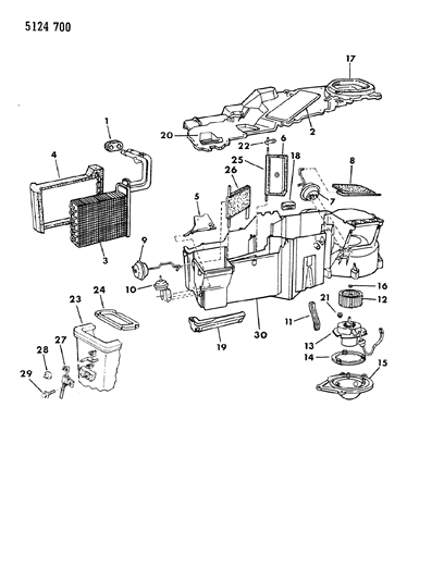 1985 Chrysler Fifth Avenue Heater Unit Diagram