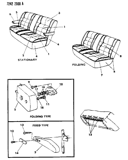 1987 Dodge Caravan Rear Seat Diagram 3