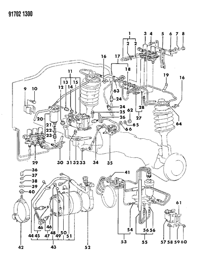 1991 Dodge Colt Retainer Diagram for MD107115