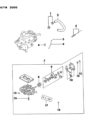1984 Dodge Colt Carburetor Throttle Parts Diagram 3