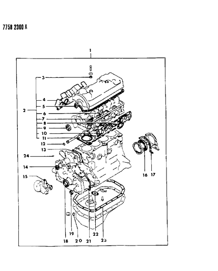 1988 Dodge Colt Engine Gasket Sets Diagram 4