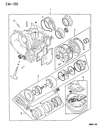 1995 Chrysler Sebring Seal & Gasket Package, Repair Automatic Transaxle Diagram 2