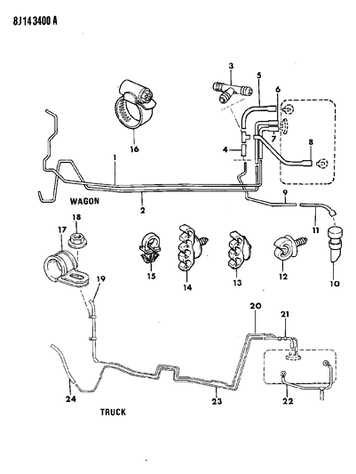 1989 Jeep Comanche Fuel Line Diagram 1