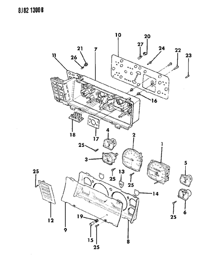 1987 Jeep Wagoneer Instrument Cluster Diagram 3