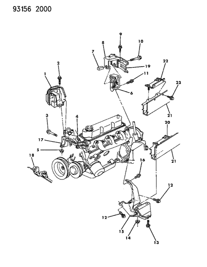 1993 Chrysler Town & Country Engine Mounting Diagram 3