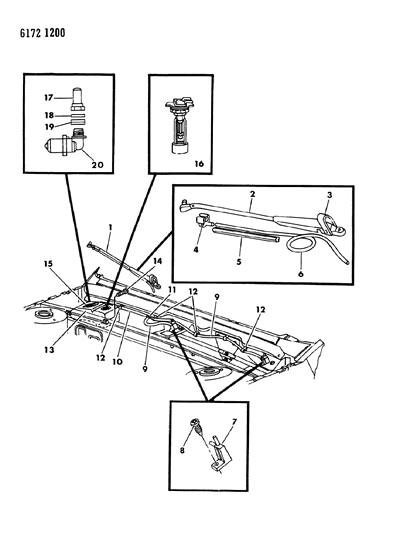 1986 Chrysler LeBaron Windshield Washer System Diagram