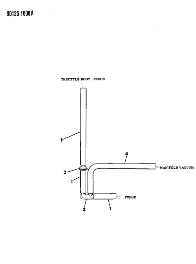 1990 Chrysler Town & Country Emission Hose Harness Diagram 2